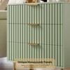 Fluted 3 Drawer Storage Dresser, Tall Modern Chest with Ample Deep Drawers and Wide Top - 4 of 4