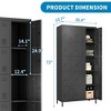 Munora - 72" 15-Door Metal Locker Storage Cabinet - Lockable for Office/School/Gym - Black - 3 of 4