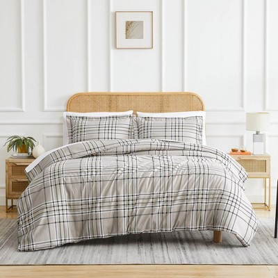 Southshore Fine Living Vilano Plaid 3-pc Oversized Ultra-soft Duvet ...