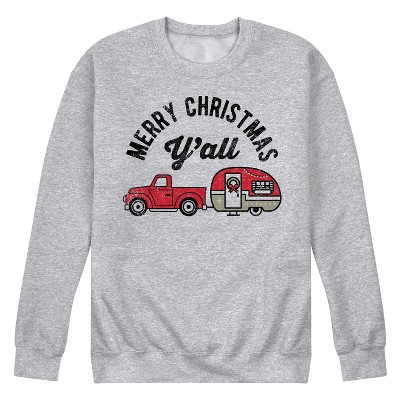 Men's - Instant Message - Merry Christmas Y'all Graphic Fleece Sweatshirt
