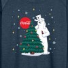 Women's - Coca-Cola - Christmas Tree Lightweight French Terry Wide Neck Long Sleeve Shirt - 2 of 4