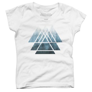 Girl's Design By Humans Misty Forest Sacred Geometry By Maryedenoa T-Shirt - 1 of 3