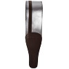ChromaCast Speed Series Leather Racing Stripe Guitar Strap, Silver with Black - 4 of 4