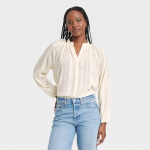 Women's Balloon Long Sleeve Lace Blouse - Universal Thread™ - 1 of 3