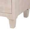 Baxton Studio Nira Faux Shagreen 3 Drawer Storage Cabinet Beige/Brass - 3 of 4