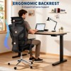 Ergonomic Office Chair with Breathable Mesh Back, High Back Support, Armrests&Rolling Wheels - Adjustable Desk Chair for Work, Study,Gaming - 3 of 4