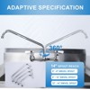 WOWOW 8 in. Commercial Faucet Swivel Spout Replacement in Polished Chrome with G3/4 Internal Thread - 3 of 4