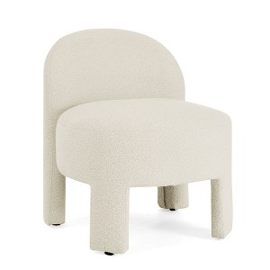 NicBex Loop Yarn Accent Chair,Upholstered Living Room Chairs with Mid-Height Curved Back,Modern Armless Chair,Accent Chairs for Living Room - 1 of 4