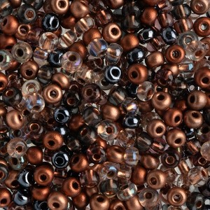 John Bead Czech Glass Seed Beads 6/0 (100g) Hematite Capri Mix Beads for DIY Art Crafts Jewelry Bracelets Necklaces Earrings Making - 1 of 4