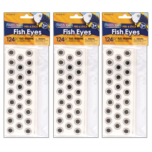 Creativity Street Fish Eyes Holographic Assorted Sizes 124 Per Pack 3 Packs Target