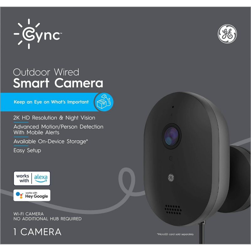GE CYNC Smart Outdoor Wired Security Camera, 5 of 6
