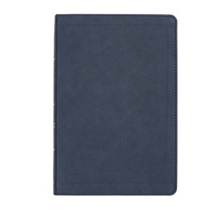 CSB Large Print Thinline Bible, Navy Leathertouch - by  Csb Bibles by Holman (Leather Bound) - 1 of 1