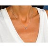 14K Gold Plated CZ Diamond Necklace, Dainty Solitaire Pendant, Round/Square Simulated Diamond Choker, Bridal Jewelry Gift for Women - 4 of 4
