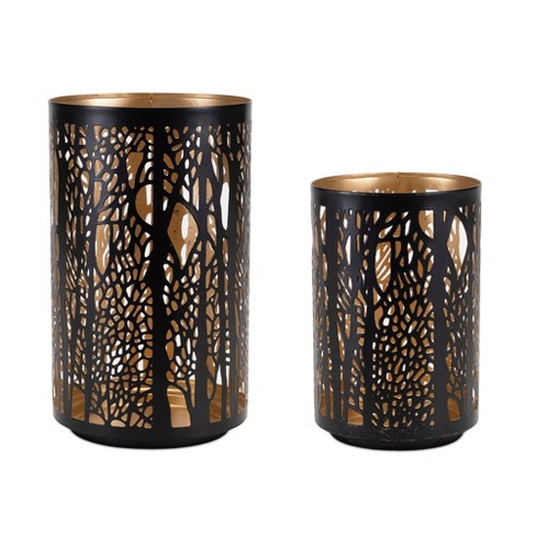 Melrose Forest Metal Candle Lantern (Set of 2) - image 1 of 4