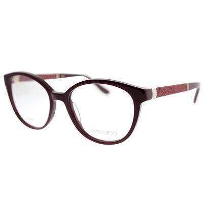 Jimmy Choo  KMN Womens Round Eyeglasses Burgundy 51mm