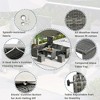 6-Piece Outdoor Rattan Modular Sectional Sofa Set with Adjustable Seat, Storage Box, and Dining Table - 2 of 4