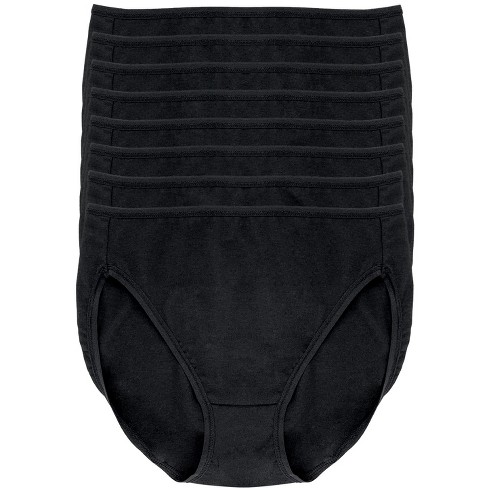 Felina Women's Cotton Modal Hi Cut Panties - 8-pack (black, X
