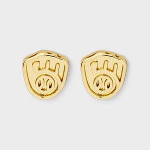 Bijoux Sport by Luv Aj MLB Gold Logo Stud Earrings - 1 of 3