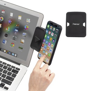 Insten Laptop Clip Side Mount Cell Phone Holder Stand for Slim Laptops Compatible with iPhone 12/12 Pro Max/Mini/SE 2020/11, Samsung Galaxy Android - 1 of 4