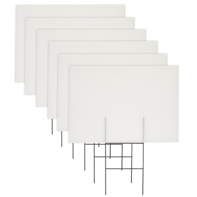 2 Pack WHITE CORRUGATED BLANK SIGN SHEET 4MM X 12" X 8" HORIZONTAL SIGNS 