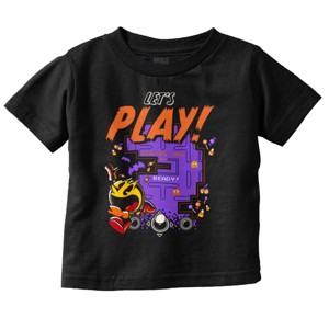 PACMAN Halloween Lets Play Ghosts Toddler Baby Graphic T Shirt Brisco Brands - 1 of 4