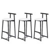 Lyngins Set of 3 Counter Height Bar Stools (27" High) with Steel Base, Armless Dining Chair with Back for Kitchen Island, Waterproof Counter Stools - 4 of 4