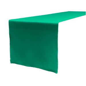 Slickblue 14"x108" Linen-Look Table Runner – Polyester Poplin, Wrinkle-Resistant, Serged Edge Finish, 41 Color Options - 1 of 3