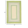Colonial Mills Montego Braided Rug, Lime Twist 3' square, Square Shape - 2 of 2