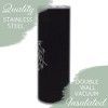 Elanze Designs Best Godmother Ever Slate Wreath 20 ounce Stainless Steel Travel Tumbler - 3 of 4