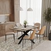 LeisureMod Ravenna 6-Piece Dining Set - 63" Rectangular MDF Wood Dining Table, 5 Leather Dining Chairs - 2 of 4