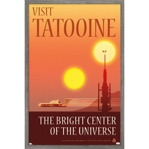 Trends International Star Wars: Tatooine - The Bright Center by Russell Walks Framed Wall Poster Prints - 1 of 4