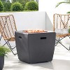 GDFStudio Andreson Outdoor 40,000 BTU Lightweight Concrete Square Fire Pit Table, Dark Gray - 2 of 4