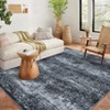 Rugs for Living Room Vintage Floral Print Distressed Area Rug Low Pile  Non-Slip Throw Rugs for Bedroom, Home Office - 2 of 4