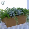 HC Companies SPX24DB0E2112-Inch Outdoor Durable Plastic Deck Planter Box for Flowers, Vegetables, and Succulents, Chocolate - 4 of 4