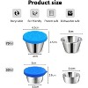 10 pcs Stainless Steel Salad Dressing Container to Go,2.4oz Small Condiment Containers with Leakproof Silicone Lids, 70ml 6 Colors + 50ml 4 Colors - 2 of 4