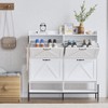 Garvee Shoe Cabinet with 4 Flip Drawer,Freestanding Shoe Storage Cabinet Organizer for Entryway,Dry & Wet Separation Shoe Organizer with Metal Legs - 3 of 4