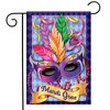 Mardi Gras Mask Holiday Garden Flag 18" x 12.5" Briarwood Lane - 2 of 4
