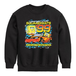 Boys' - SpongeBob SquarePants - Racing Graphic Long Sleeve Fleece Sweatshirt - 1 of 4