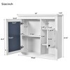 Cesicia 32'' Bathroom Wall Cabinet with Mirror with 3 Shelves, Mirrored Door Over Toilet Storage Cabinet, White - 4 of 4