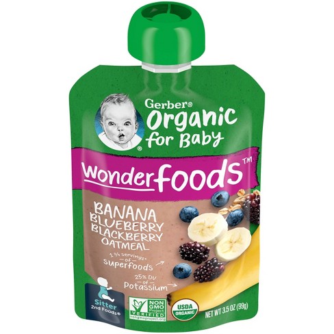 Gerber organic 2nd food fruit hot sale & veggie pouches value pack