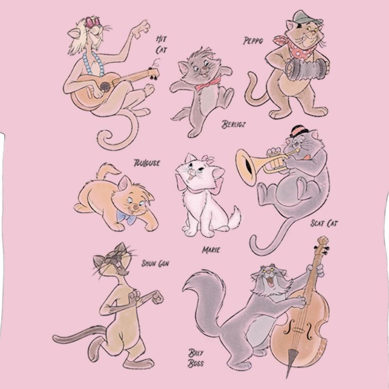 Girl's Aristocats The Whole Cat Crew T-Shirt, 2 of 5