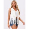 INSPIRE CHIC Women's 70s Western Open Front Faux Suede Fringe Vest - 3 of 4