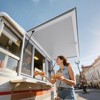VEVOR Concession Window 60x36 in, Aluminum Alloy Service Window for Food Truck, Up to 85 Degrees Stand Serving Window with 4 Sliding Windows, White - 2 of 4