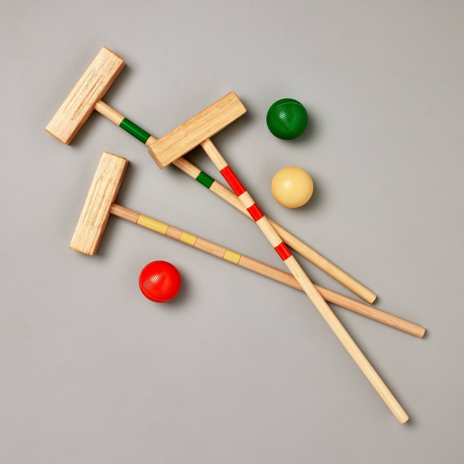 Croquet Set - Hearth & Hand™ with Magnolia: Lawn Sports for 2-6 Adults, Includes Mallets, Balls, Bag, Wickets, Stakes