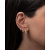 Gold Hoop Earrings Set for Women Trendy, 14K Gold Plated Chunky Hypoallergenic Small Diamond Cartilage Hoops Cute Cubic - 3 of 4