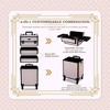 Byootique Cosmetology Case on Wheels 4in1 Professional Makeup Art Deco Tyrian Purple - 2 of 4