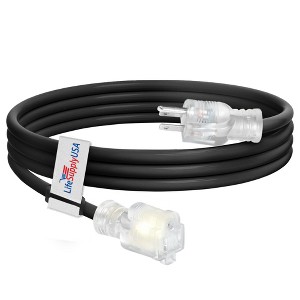 LifeSupplyUSA 16 Gauge Power Extension Cord Outdoor & Indoor Waterproof Cable SJTW 16/3 ETL Listed - 1 of 4