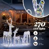 VINGLI Lighted Reindeer Christmas Decoration, 3-Piece Deer Family Set with Pre-lit 270 LED, Christmas Deers , Plug-in, Iridescent - 4 of 4