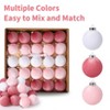 Velvet Christmas Ornaments Set of 25 - Elegant Shatterproof Holiday Balls for Tree Decorations in Green, Brown & Neutral Tones - 3 of 4