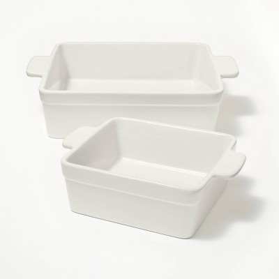 Crockpot Artisan 1.25 Quart Rectangular Stoneware Bake Pan In Cream : Target